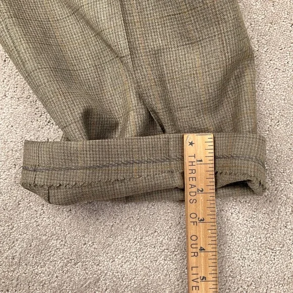 Chaps Ralph Lauren Suit Men 40R 30W 29L Brown Green PlaidHoundstooth Canada Suits